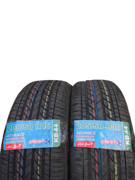 دو حلقه لاستیک کویر تایر KB44 سایز 205/50R16 مناسب خودروهای سواری