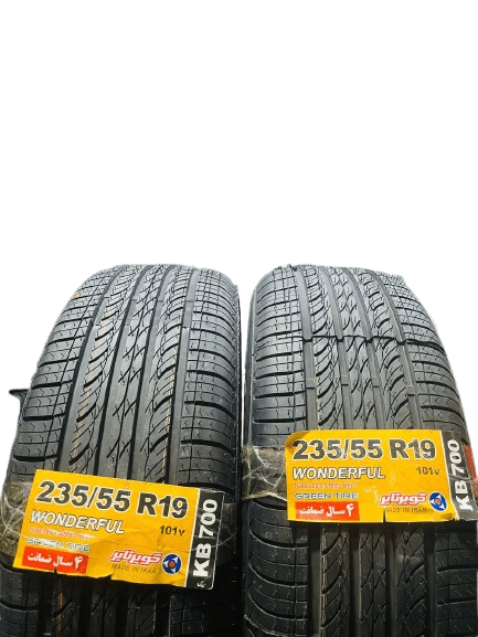تصویر لاستیک کویر تایر 235/55R19 مناسب سانتافه و لکسوس RX350 تاریخ روز لاستیک کویر تایر 235/55R19 با ۵ سال گارانتی مناسب سانتافه و لکسوس RX350